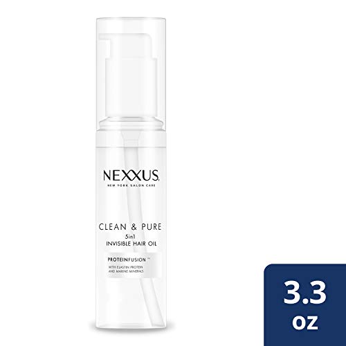 Nexxus Clean & Pure 5 In 1 Invisible Oil For Frizzy Hair, Nourishing Detox Paraben & Dye Free, 3.3 Fl Oz #TOP2