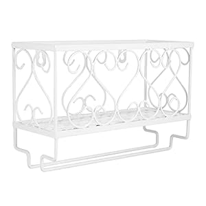 Kasachoy Wandgemonteerde wijnplank, Metalen hangende wijnhouder, Muur Mount Flessenhouder Glasrek, Wijn Display Opberghouder voor Keuken Eetkamer Bar