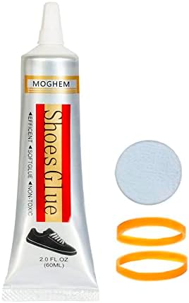 Shoe Glue Shoe Sole and Upper Repair Adhesive 60ml Clear Waterproof for bonding Broken Leather Shoes, Sneakers, Cloth Shoes, Boots, Leather Goods
