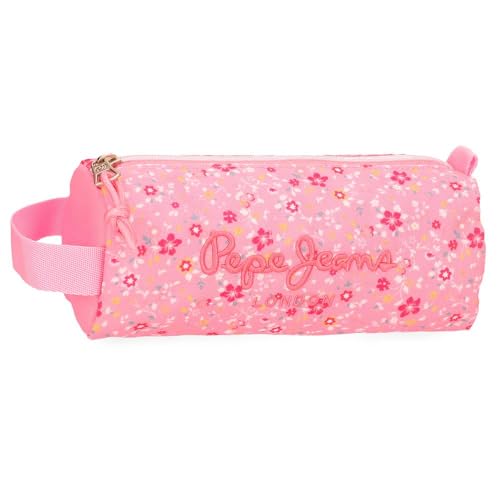 Pepe Jeans Alenka Rosa Estuche Redondo Rosa 22x8,5x8 cms Poliéster 1,86L by Joumma Bags