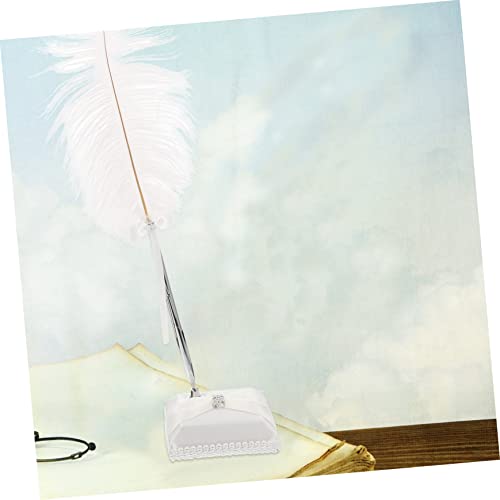 Stylo blanc élégant pour signature de mariage et livre d'or