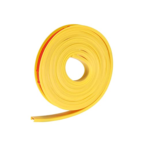 Image of uxcell U Shape Furniture Edge Banding, 3 Meters Self Adhesive Flexible Edging Trim, 5x12mm TPE Edge Guards for Cabinets Furniture Repair Restoration, Yellow