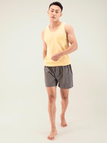 Image of DAMENSCH Printed Breeeze Inner Boxers for Men, Ultra-Light Boxers, 100% Cotton Shorts Pant for, Breathable Woven Inner Cotton Shorts.