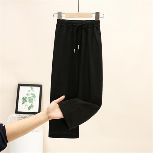 Girls Wide Leg Palazzo Pants Drawstring Baggy Flowy Trousers Pockets Elastic Waist Straight Leg Loose Pants for Kids2