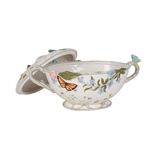 Fitz and Floyd Butterfly Fields Holiday Tureen, Standard, Multicolored