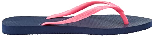 Chinelo Slim Logo Pop-Up, Havaianas, Feminino, Marinho/Rosa, 33/34