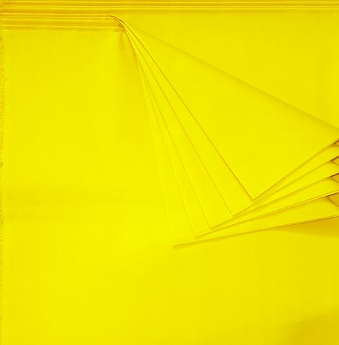 Image of 100% Cotton Unstitched Material for Women's Skirts, Saree Petticoats, Pyjamas, Patiyala Pants, Salwar, 2 Meter Poplin,89 cms Width Fabric (Yellow)