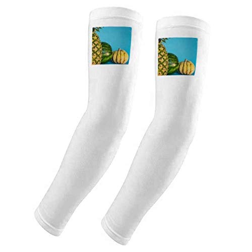 Housse de protection UV pour les bras manchon solaire motifs tropicaux PineFruit frais