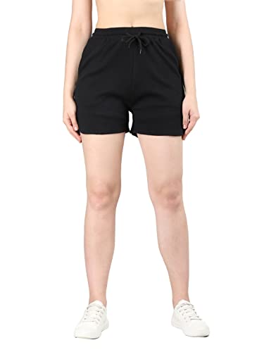 Image of CHKOKKO Women's Regular Cotton Regular Fit Plain Shorts for Women