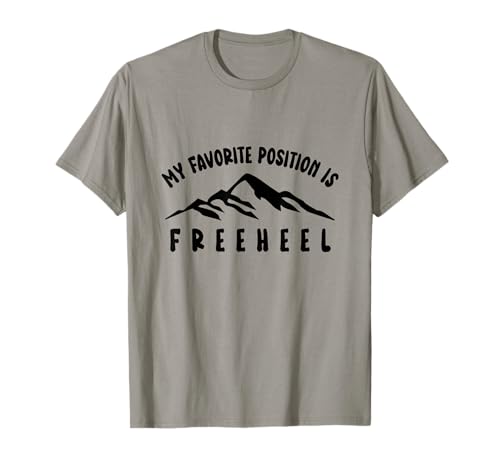 Telemark Shirt My Favourite Position is Free Heel Ski T-Shirt