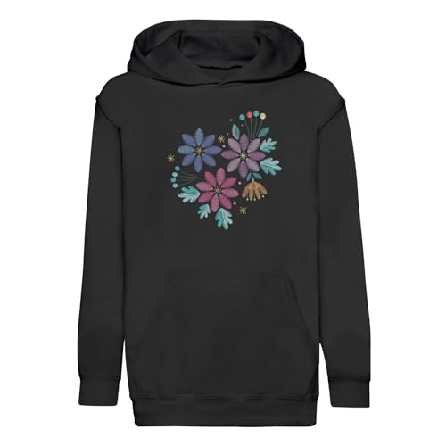 Sweat à capuche enfant fleurs des champs minimalistes fait main en coton premium