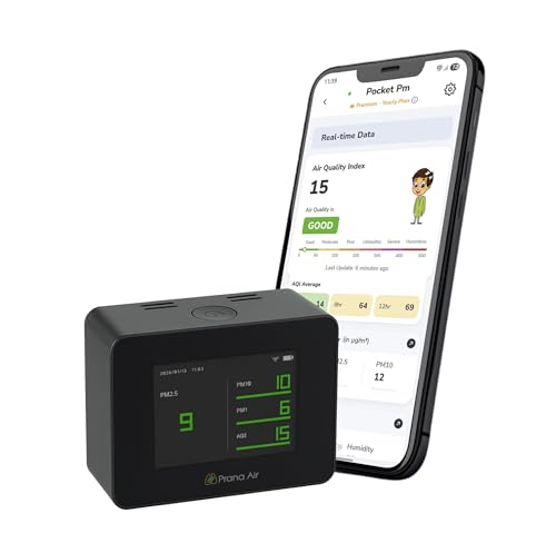Image of Prana Air Pocket PM2.5 Air Quality Monitor (WiFi) - AQI Meter | Smallest & Portable Device for Home, Office, School