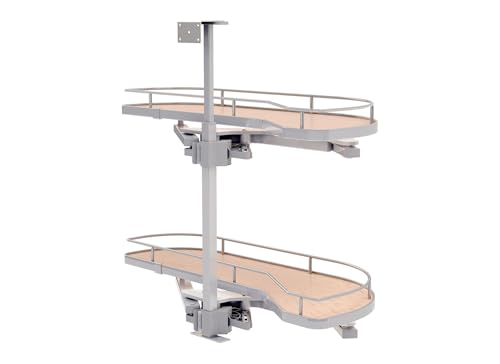 Rev-A-Shelf Maple Two-Tier Girasolo w/Soft Close and Chrome Accents for