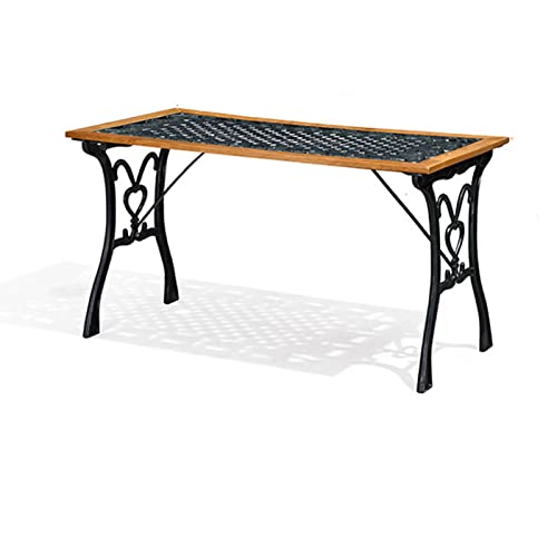 ZMYJTO Gartenbank Parkstuhl, Außenbank mit Rückenlehne und Armlehnen Gartenbank aus Gusseisen, wetterfeste Sofamöbel für die Veranda, geeignet für Rasen, Straßenrand