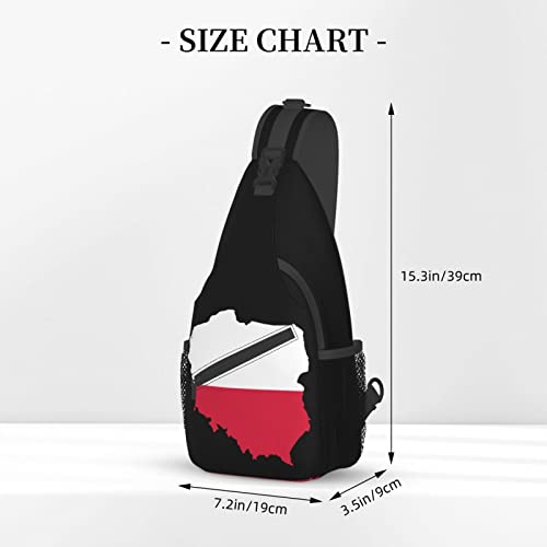 Mochila Bandolera Unisex Negra Estilo Polonia 2018 miniatura 4