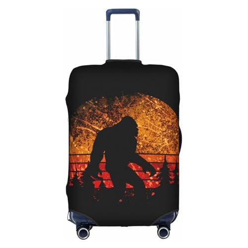Travel Luggage Cover Sasquatch Bigfoot Trees Forest Fashion Washable Baggage Suitcase Protector Fit For Luggage Medium