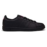 Durchgehende Schnürung Lonsdale Damen Leyton Turnschuhe Leder Schwarz/Cerise 41