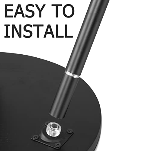 Kinnary Plant Stand Indoor, Mid Century Wood Plant Stand Black Plant Table For Flower Pots, Tall Metal Plant Holder, Modern Home Decor Small Round Side End Table (11.8"X16") #TOP6