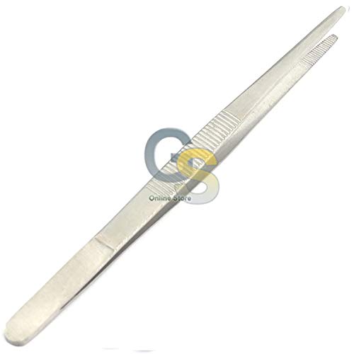 G.S Thumb Dressing Forceps 5.5" Serrated Jaws Stainless Steel AUTOCLAVABLE Satin Finish Veterinary LAB Instruments