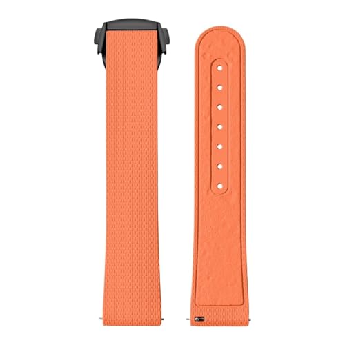 Omega X Swatch MoonSwatch 20mm FKM NCbN[X Y fB[X jo[TpvohANZT[ɑΉ(Orange-Black buckle)