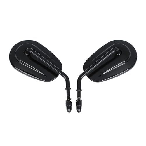 Espejos manillar moto black para modelos custom tipo Street Glide y Softail