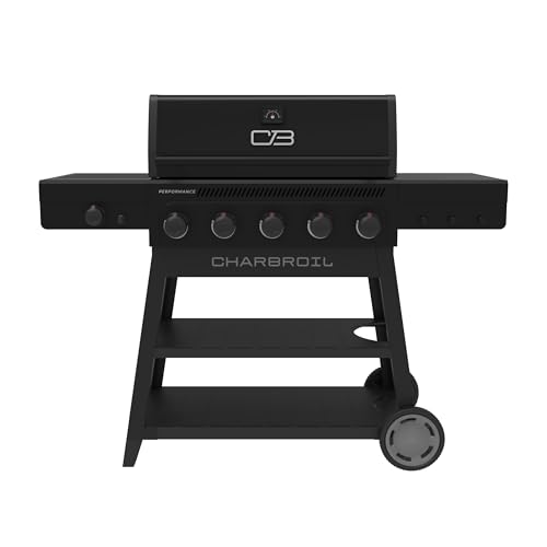 Charbroil® Performance Series™ 5-Burner Gas Grill Cart with Side Burner, Black - 463254125