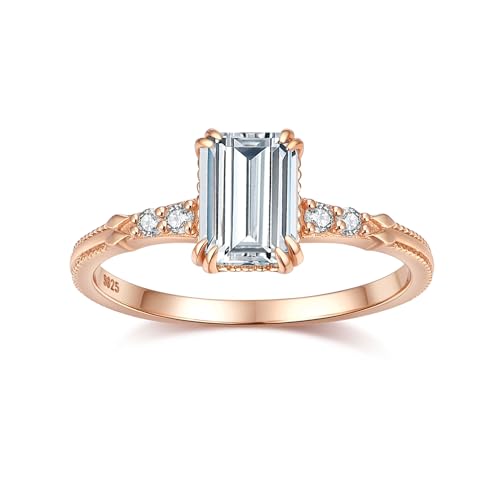 Vintage Emerald Engagement Ring Gold Dainty February May Birthstone Rings Green Amethyst Promise Wedding Statement Jewelry