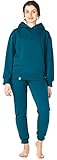 Bellivalini Sportanzug Damen Jogginganzug Trainingsanzug aus Baumwolle Zweiteiler Lange Ärmel BLV222 (Smaragdgrün, XL)
