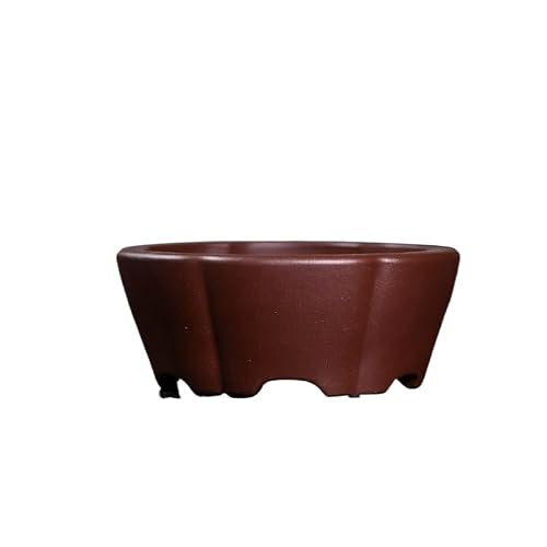 asdchZen Small Succulent Pots With Drainage Purple Sand Desktop Flower Pot Chinese Style Simple Flower Pot Suitable For Flowers/Plants, Home, Office Ceramic Succulent Pots