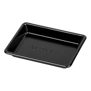 Restaurantware-Bento Tek 1 Ounce Sauce Dipping Dishes, 1000 Disposable Soy Sauce Plates - Rectangle, Stylish, Black Plastic Condiment Serving Trays, For Serving Dips, Vinegar, Wasabi, And More Restaurantware Bento Tek 1 Ounce Sauce Dipping Dishes 1000 Disposable Soy Sauce Plates Rectangle Stylish Black Plastic Condiment Serving Trays For Serving Dips Vinegar Wasabi And More