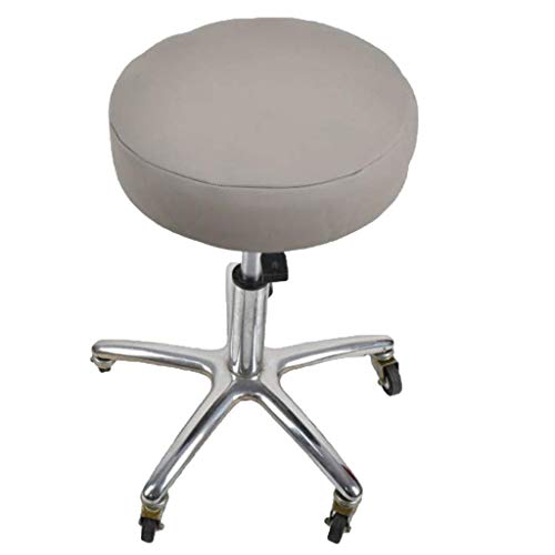 Tubayia 40cm Runde Barhocker Sitzbezug Stuhlbezug Stuhlhusse Stuhl Hocker Schonbezug (Grau)