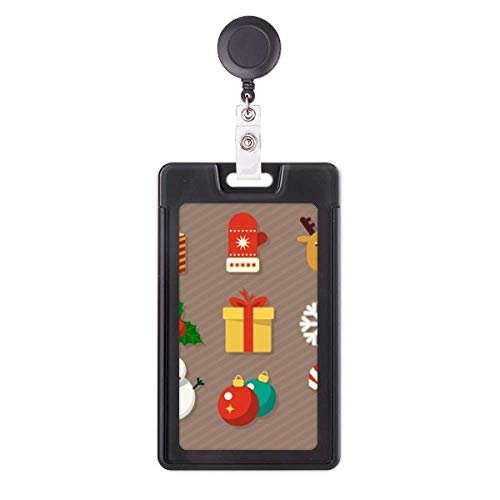 Funda retráctil para tarjetas navideña con diseño de regalo colorido