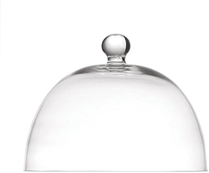 La Porcellana Arezzo Glass Dome D30 cm, White