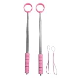 Fockety Telescopic Club Ball Retriever, Edelstahl -Golfball -Picker mit Anti -Slip -Griff und Leichtem Design, Golfball -Retriever für das Einfache Abruf auf Dem Golfplatz (PINK)