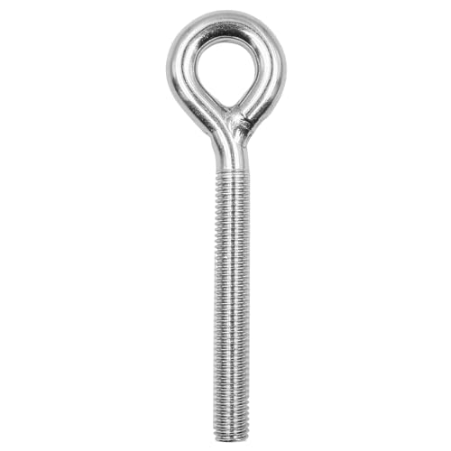 Pack of 10 Mixed ZONADAH M6 Eye Ringbolt & Hook Bolt Long Shank 304 Stainless Steel Closed Weld Coil Screw Threaded Rod for Hammocks Swing Chair - Image 2