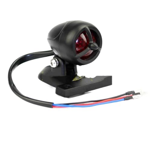 Feu arrière de moto à LED 12V en aluminium avec éclairage de plaque d'immatriculation festonné