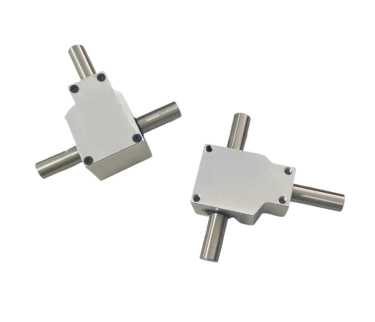 Mechanical Steering 90 Degree Right Angle Steering Driver Commutator 12mm Dual Output Shaft 1:1 Transmission Spiral Bevel Gear Reduction Gearbox Direction Transmission