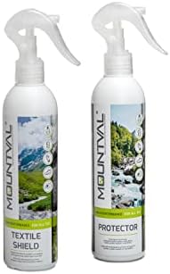 Mountval Protector Set, 2 x 300ml, Textile Shield for Clothing, Protector for Shoes, Leather, Nubuck, Suede, Fabric & GORE-TEX