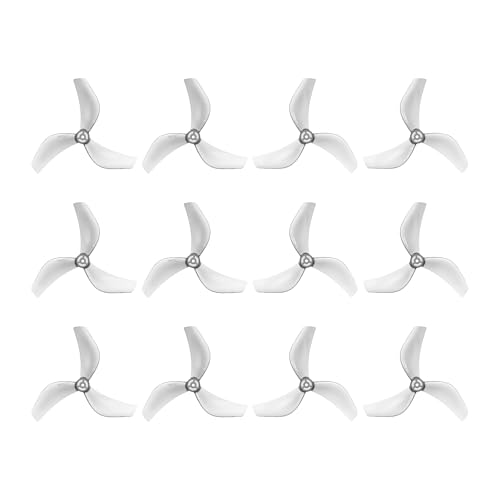 BETAFPV 12 hélices Gemfan 2218 de 3 hojas ultraligeras FPV Drone con agujero de vástago de 1,5 mm, compatible con motor sin escobillas 1104 7200 KV Pavo20 Pro Frame - Gris transparente