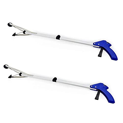 BeGrit Reacher Grabber Pinza telescopica Pieghevole by Healthcare Reaching Aid Pieghevole Braccio Lungo Reaching Claw Hand Grabber Trash Pick-up Tool 81 cm (81,3 cm) -2 Confezione