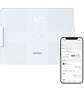 オムロン 体重 体組成計 カラダスキャン ホワイト KRD-503T-W スマホ連動 データ自動転送 自動認識 乗るだけで測定開始 内臓脂肪レベル 体脂肪率 BMI 骨格筋率