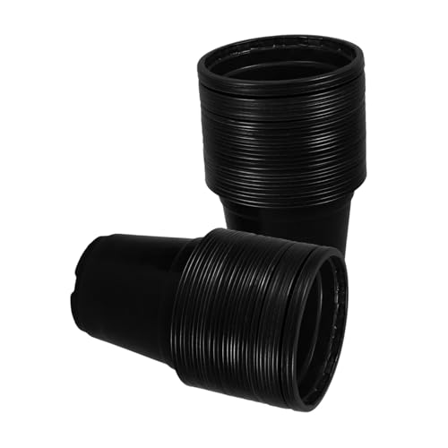 ibasenice 100 pièces Pot Plante Noir avec Drainage pour Semis et Repiquage Godets de Germination Résistants pour et Plantes Intérieur Conteneurs de Pépinière Pratiques et Durables