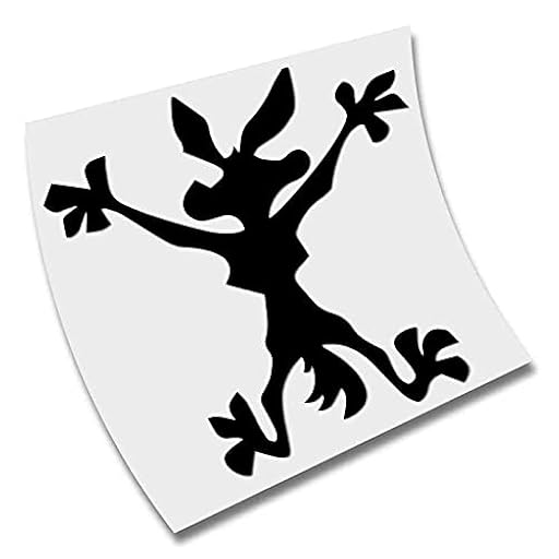 PEGATINA STIKER VINILO COYOTE CORTE ADHESIVO AUFKLEBER CORTE (Negro) | Ya disponible en tu tienda friki favorita! En mundofriki.es!