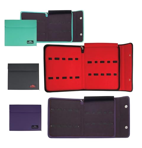 MPP Faux Leather 10 Shear Zipper Cases for Dog Groomers Stylists Barbers Durable (Full Set - All 3 Colors)