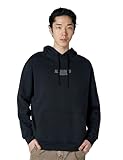 AllSaints Sudadera con capucha Bones Oth para hombre, Negro desteñido, Large