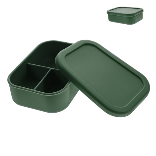 STOBAZA Contenitore Sigillato Per Alimenti in Silicone Da 720 Ml Contenitore Portatile Per Frutta e Pasti Per Frigorifero e Uso Scolastico