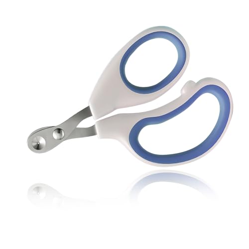 PENUIO Cat Nail Clippers with Safety Guard - Professional Cat Claw Trimmer for Cats & Small Pets, 2mm Over-Cut Protection, Non-Slip Ergonomic Handle & Stainless Steel Blade (Beginner Friendly)