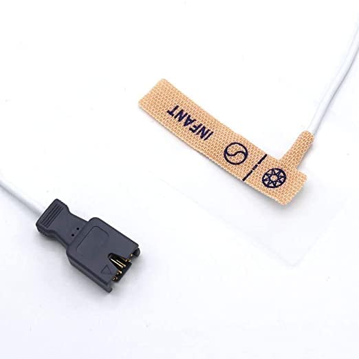 Compatible con sensor Masimo Spo2 2328 LNCS INF Infantil 1 m, conector de 9 pines, paquete de 12