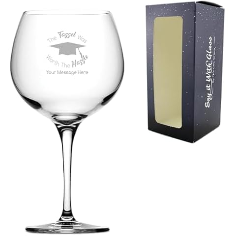 Personalised Engraved Graduation Gin Glass Cover