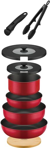 ????(THERMOS) KSA-9A Frying Pan Set, 9????, red